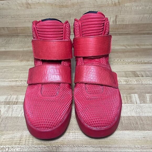 2014 NIKE FLYSTEPPER 2K3 PREMIUM UNIVERSITY RED OCTOBER CHROME 677473-601 Sz 8 - Picture 3 of 7